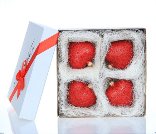 serca czerwone brokatówki