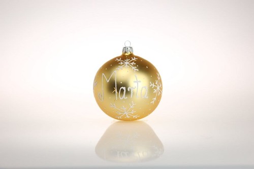 bombka z imieniem złota 10cm