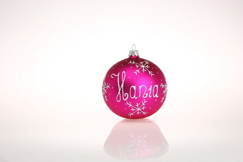 bombka z imieniem różowa