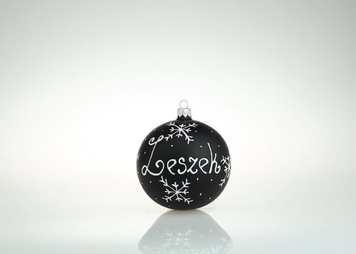 czarna bombka z dedykacją 10cm
