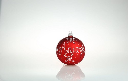bombka czerwona z imieniem