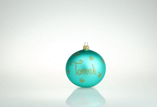 bombka z imieniem turkusowa
