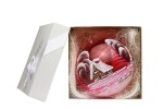 Bombka czerwona 15 cm na prezent LAMPION - domek wz13C
